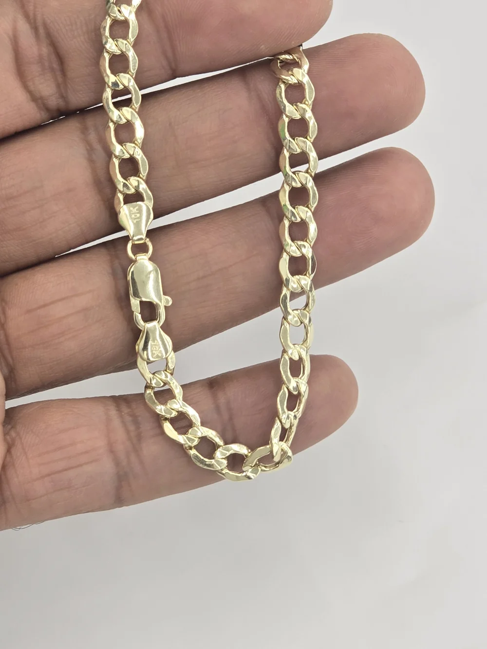 10k Real Gold Cuban Bracelet 6.2mm 8 Inches